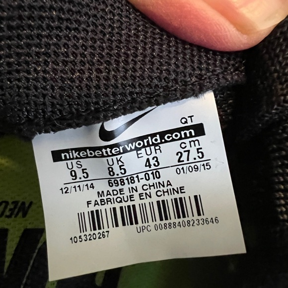 EUC Nike Flyknit Lunar 3 Men's Black Running Shoes - Picture 6 of 7